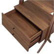 NPD Furniture Lynchburg KD Bookshelf 2 Drawers in Walnut
