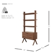 NPD Furniture Lynchburg KD Bookshelf 2 Doors in Walnut
