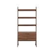 NPD Furniture Lynchburg KD Bookshelf 2 Doors in Walnut