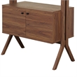 NPD Furniture Lynchburg KD Bookshelf 2 Doors in Walnut