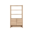 NPD Furniture Fortville KD Bookshelf 2 Doors in Light Oak