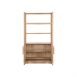 NPD Furniture Fortville KD Bookshelf 2 Doors in Light Oak