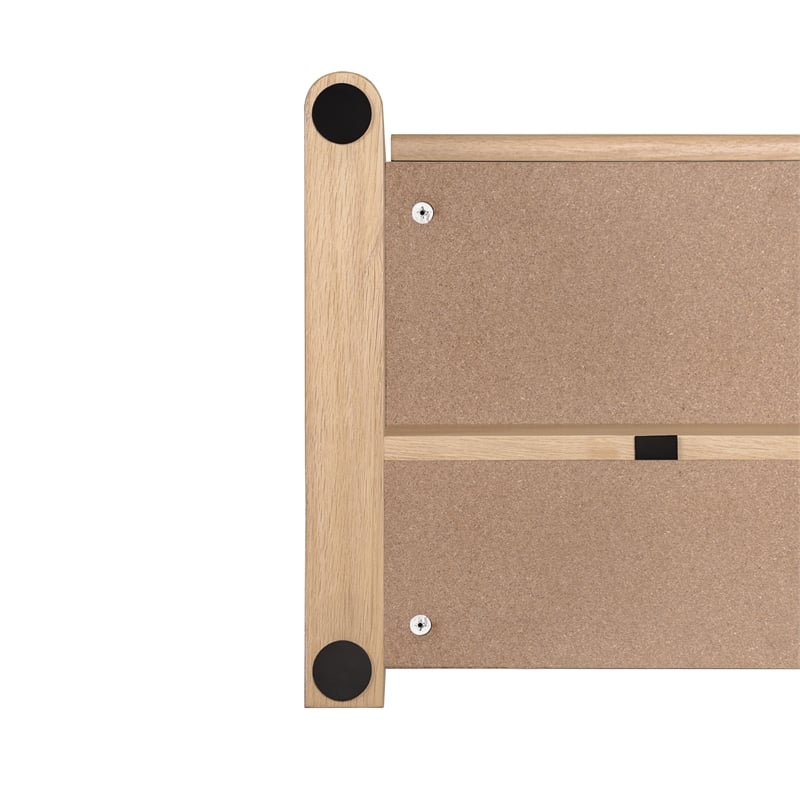 NPD Furniture Fortville KD Bookshelf 2 Doors in Light Oak