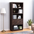NPD Furniture Dreighton KD Bookcase 2 Drawers in Coffee Brown