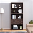 NPD Furniture Dreighton KD Bookcase 2 Drawers in Coffee Brown