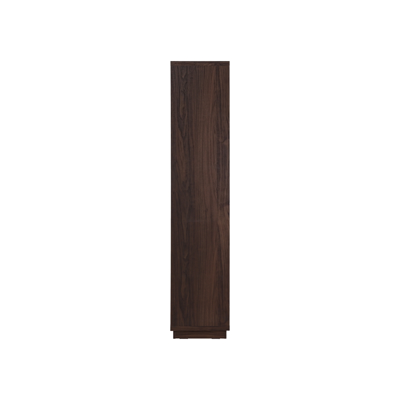 NPD Furniture Dreighton KD Bookcase 2 Drawers in Coffee Brown