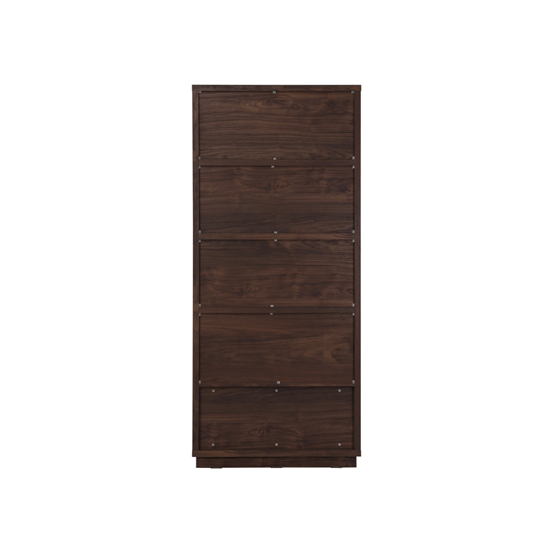 NPD Furniture Dreighton KD Bookcase 2 Drawers in Coffee Brown