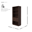 NPD Furniture Dreighton KD Bookcase 2 Drawers in Coffee Brown