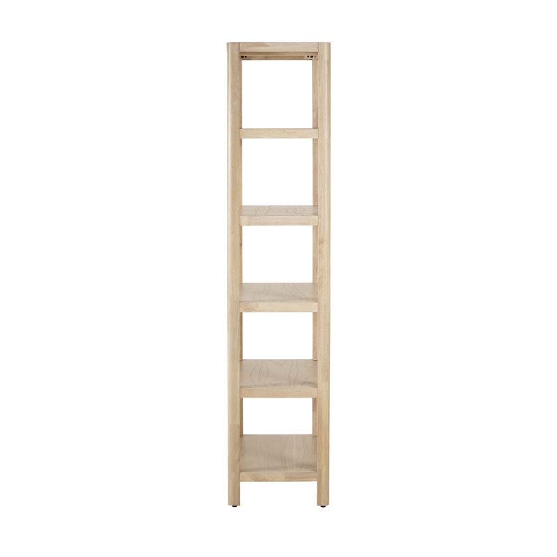 NPD Furniture Trevin KD 5-Tier Bookcase in Weathered Sand