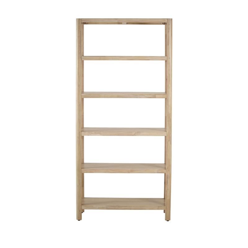 NPD Furniture Trevin KD 5-Tier Bookcase in Weathered Sand