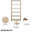 NPD Furniture Trevin KD 5-Tier Bookcase in Weathered Sand
