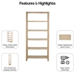 NPD Furniture Trevin KD 5-Tier Bookcase in Weathered Sand