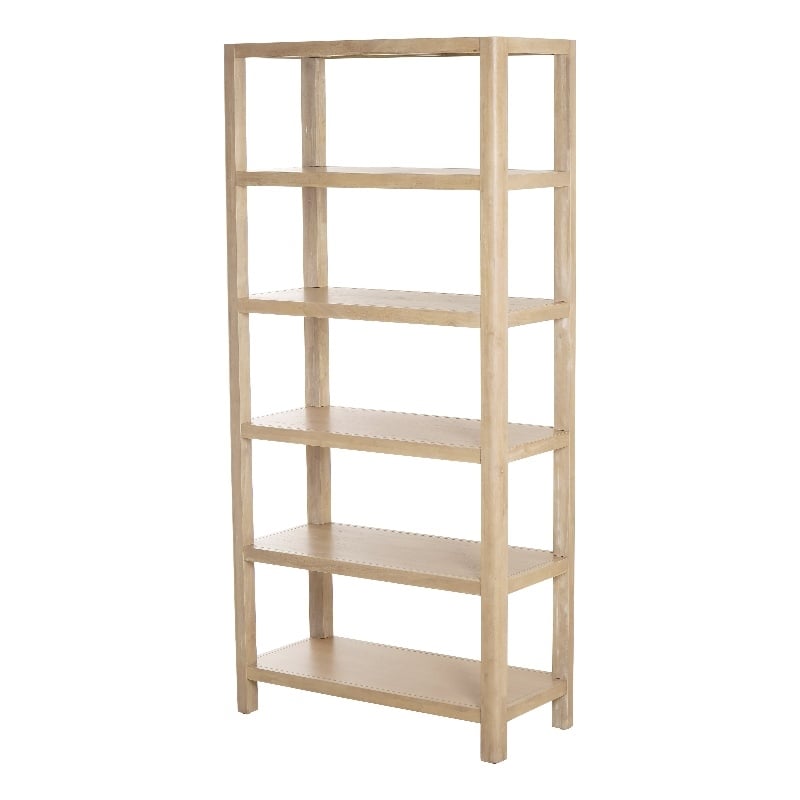 NPD Furniture Trevin KD 5-Tier Bookcase in Weathered Sand