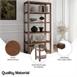 NPD Furniture Trevin KD 5-Tier Bookcase in Walnut