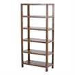 NPD Furniture Trevin KD 5-Tier Bookcase in Walnut