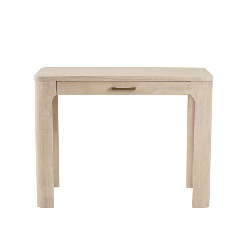 New Pacific Direct Trevin KD Small Desk 1 Drawer in Weathered Sand
