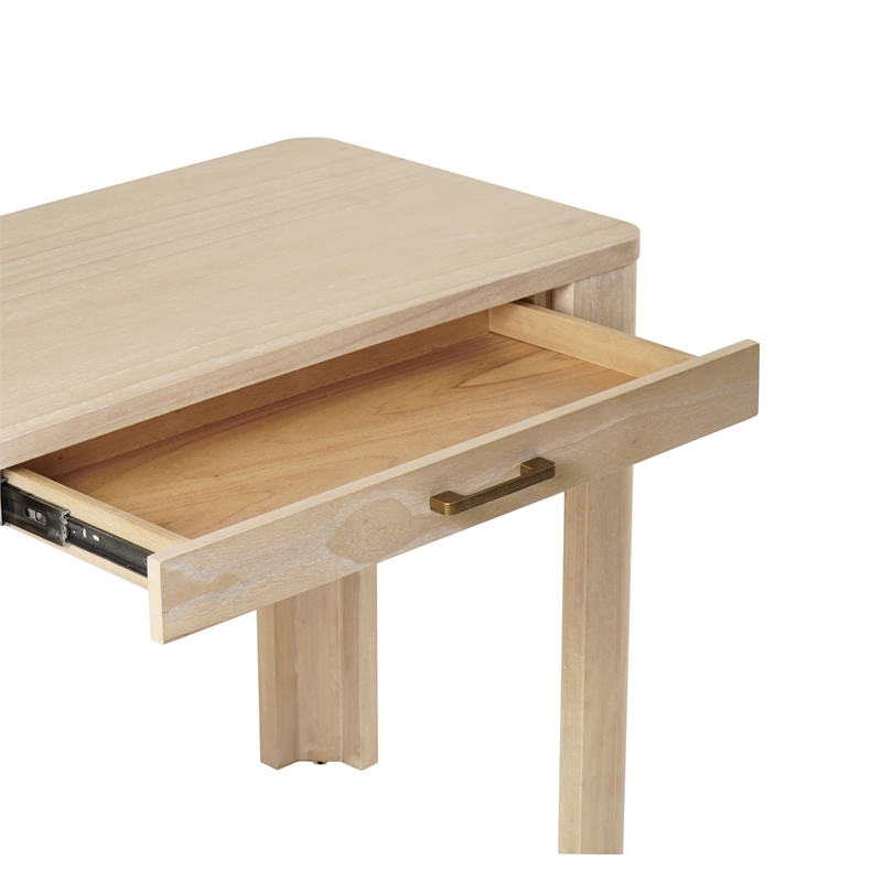 New Pacific Direct Trevin KD Small Desk 1 Drawer in Weathered Sand