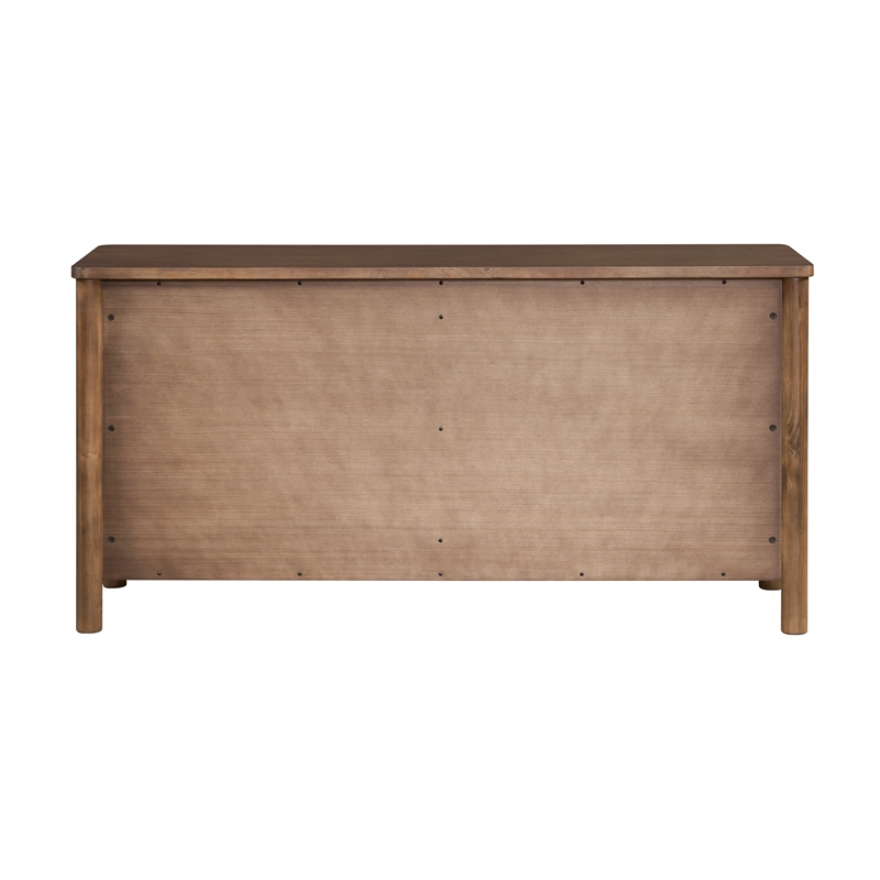 New Pacific Direct Bloomfield Dresser 6 Drawers in Dark Walnut