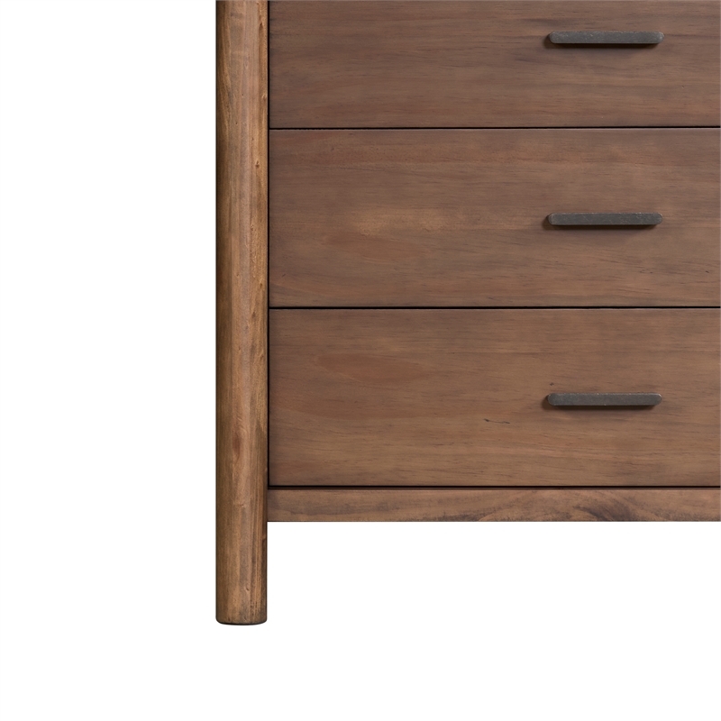 New Pacific Direct Bloomfield Dresser 6 Drawers in Dark Walnut