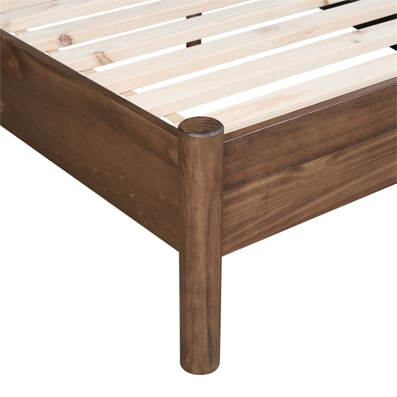 NPD Furniture Bloomfield KD Queen Bed Set in Dark Walnut