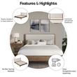 NPD Furniture Bloomfield KD Queen Bed Set in Dark Walnut