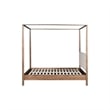 NPD Furniture Bloomfield KD Queen Canopy Bed Set in Dark Walnut