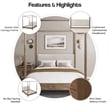 NPD Furniture Bloomfield KD Queen Canopy Bed Set in Dark Walnut