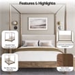 NPD Furniture Bloomfield KD Queen Canopy Bed Set in Dark Walnut
