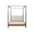 NPD Furniture Bloomfield KD Queen Canopy Bed Set in Dark Walnut