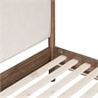 NPD Furniture Bloomfield KD Queen Canopy Bed Set in Dark Walnut