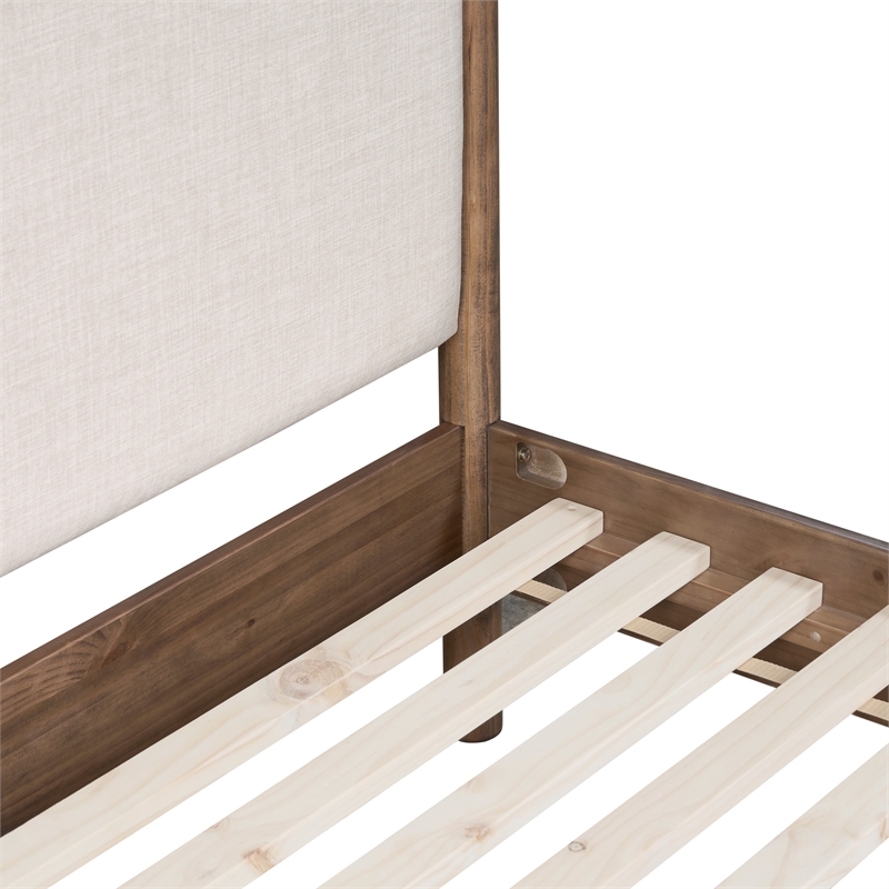 New Pacific Direct Bloomfield KD Queen Canopy Bed Set in Dark Walnut