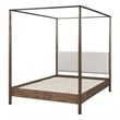 NPD Furniture Bloomfield KD Queen Canopy Bed Set in Dark Walnut