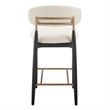 NPD Furniture Verna Boucle Counter Stool Black Frame in Palladian Beige
