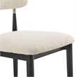 NPD Furniture Verna Boucle Counter Stool Black Frame in Palladian Beige