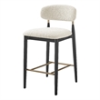 NPD Furniture Verna Boucle Counter Stool Black Frame in Palladian Beige