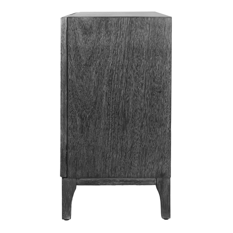 NPD Furniture Margie KD Cabinet 2 Doors in Brushstroke Black