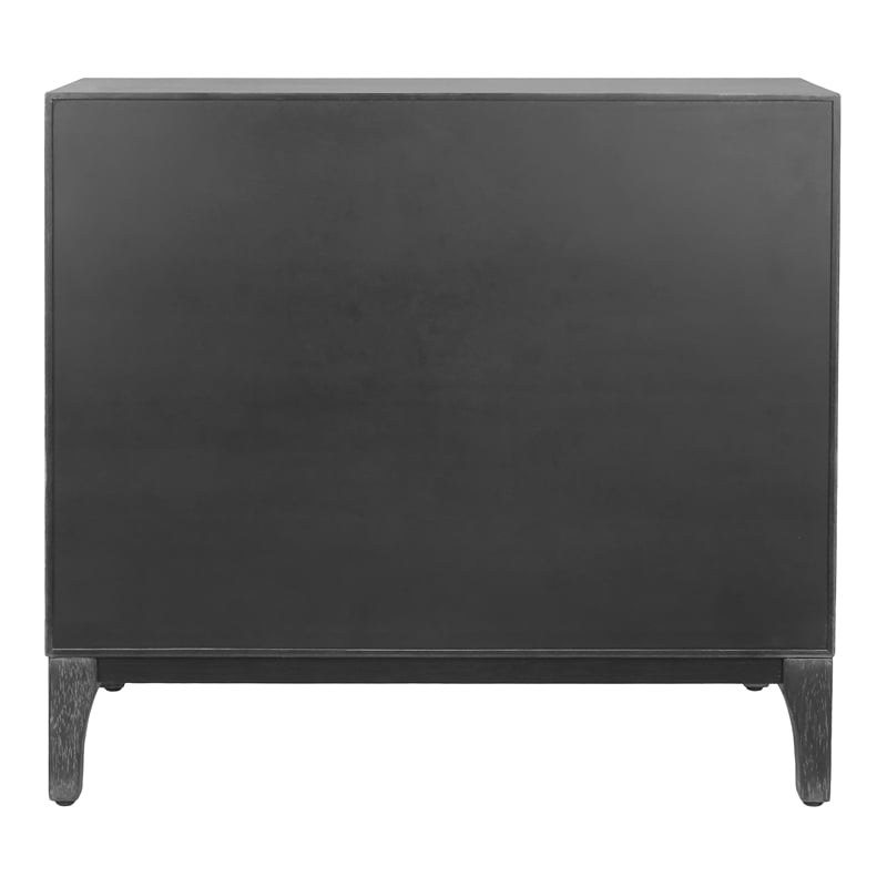 NPD Furniture Margie KD Cabinet 2 Doors in Brushstroke Black