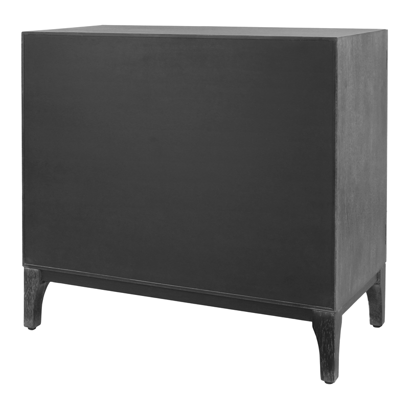 NPD Furniture Margie KD Cabinet 2 Doors in Brushstroke Black