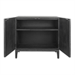 NPD Furniture Margie KD Cabinet 2 Doors in Brushstroke Black