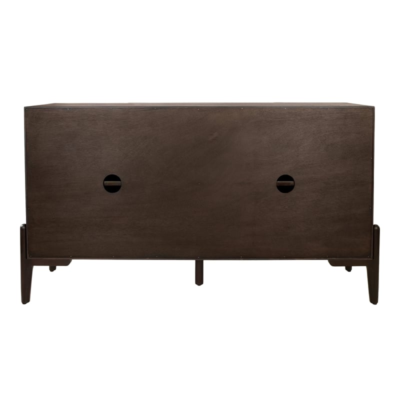 New Pacific Direct Baylor KD Sideboard 4 Doors in Dark Brown