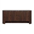 NPD Furniture Baron KD Sideboard 4 Doors in Midnight Marble/Coffee Brown