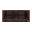 NPD Furniture Baron KD Sideboard 4 Doors in Midnight Marble/Coffee Brown
