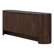 NPD Furniture Baron KD Sideboard 4 Doors in Midnight Marble/Coffee Brown