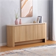 NPD Furniture Baron KD Sideboard 4 Doors in Travertine/Light Oak