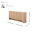 NPD Furniture Baron KD Sideboard 4 Doors in Travertine/Light Oak