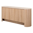 NPD Furniture Baron KD Sideboard 4 Doors in Travertine/Light Oak