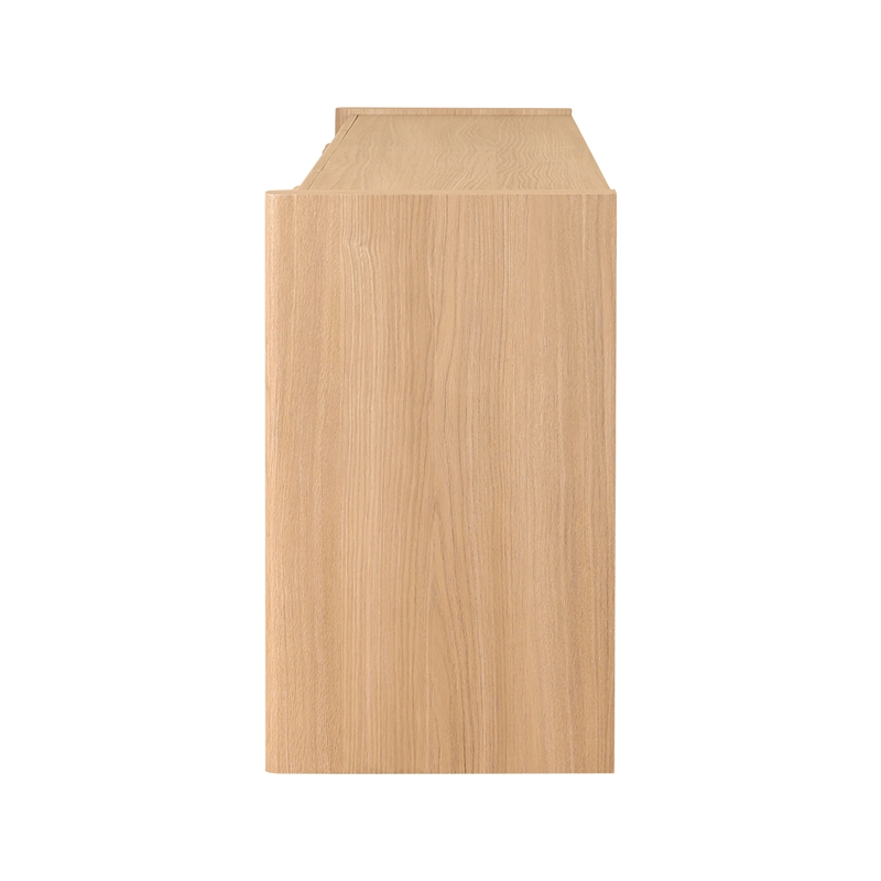 NPD Furniture Fortville KD Sideboard 4 Doors in Light Oak