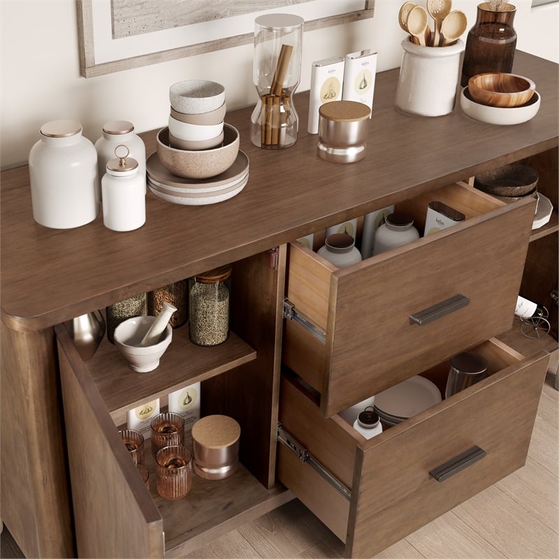 NPD Furniture Bloomfield Sideboard 2 Drawers + 2 Doors in Dark Walnut
