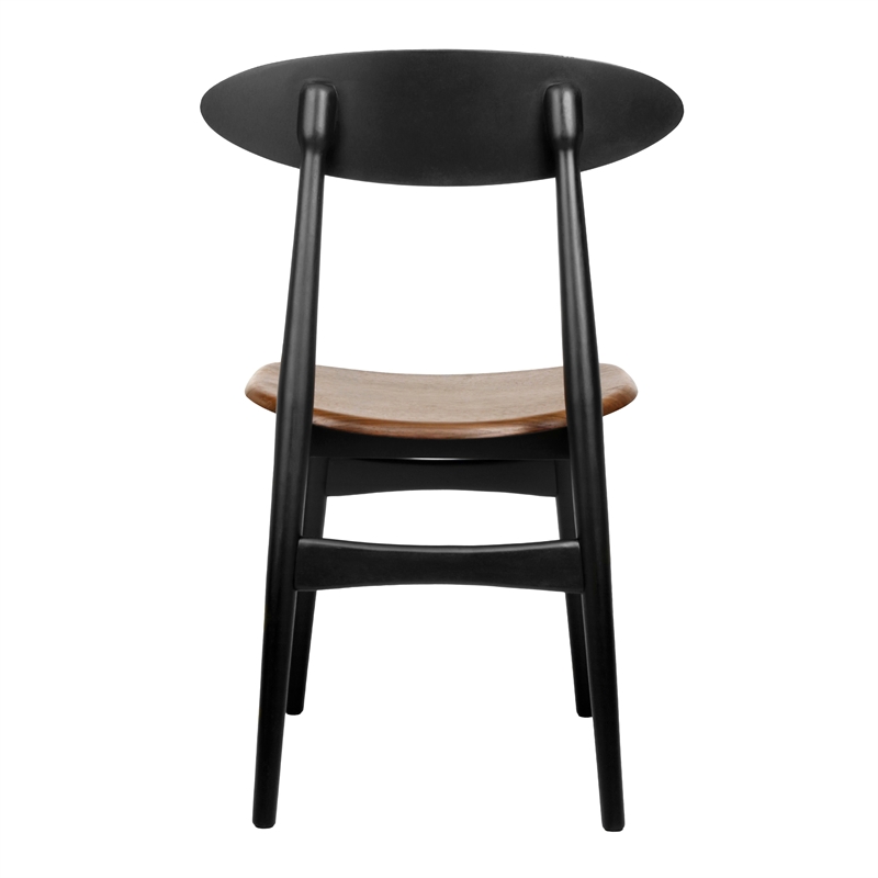 New Pacific Direct Maglio Dining Side Chair in Black/Walnut Set of 2