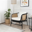 NPD Furniture Quilla Rattan Accent Arm Chair in Black/Natural